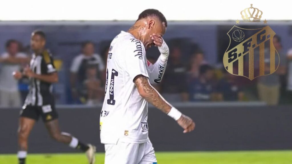 Neymar lesionado não joga pelo Santos contra o Bragantino