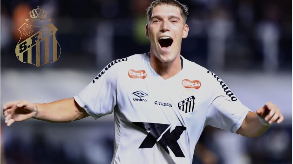 Rollheiser comemora gol do Santos contra o CRB na terceira fase da Copa do Brasil