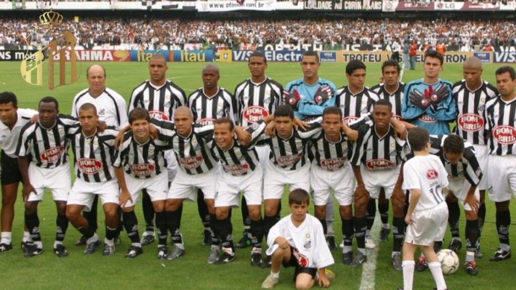 Meninos da Vila comemoram gol na campanha do título